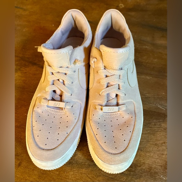 Nike Shoes - ✨Nike Blush Pink Suede Air Force One Platform Sneakers✨
